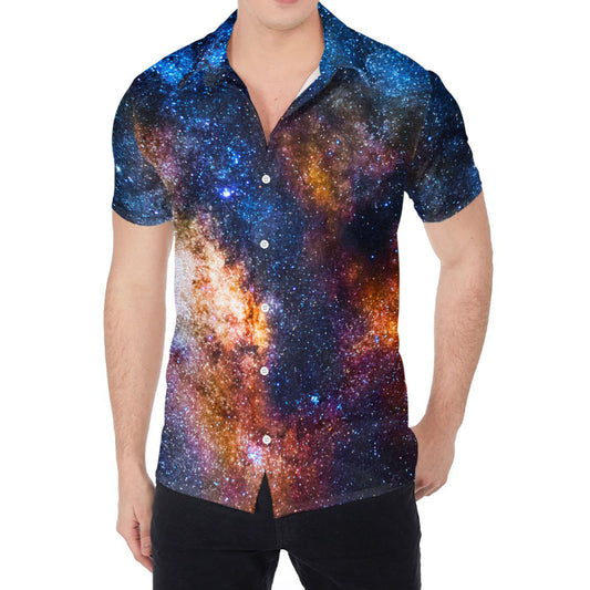 Milky Way Universe Galaxy Space Print Men's Shirt