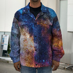 Milky Way Universe Galaxy Space Print Men's Shirt Jacket