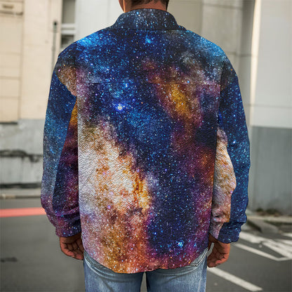 Milky Way Universe Galaxy Space Print Men's Shirt Jacket