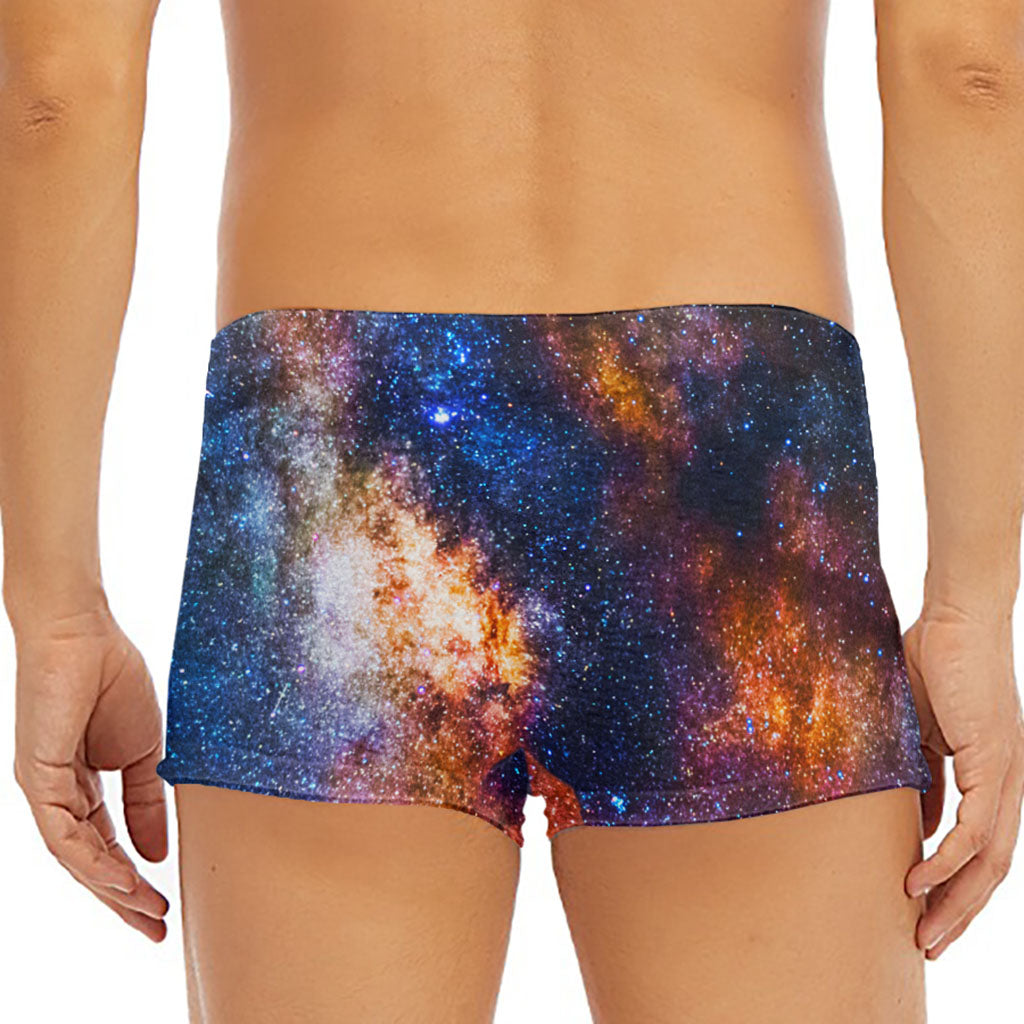 Milky Way Universe Galaxy Space Print Men's Short Boxer Briefs