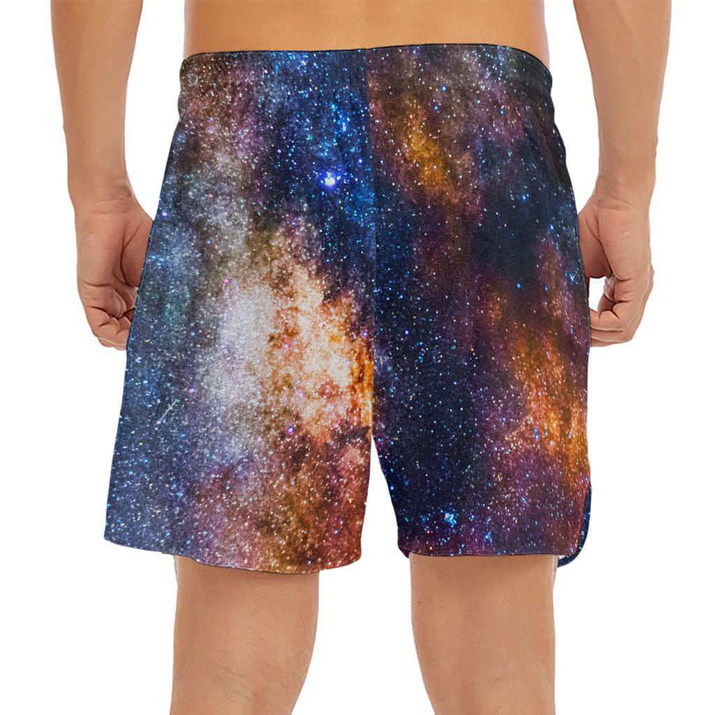 Milky Way Universe Galaxy Space Print Men's Split Running Shorts