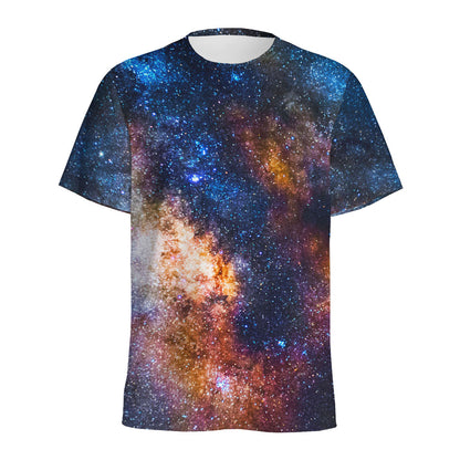 Milky Way Universe Galaxy Space Print Men's Sports T-Shirt