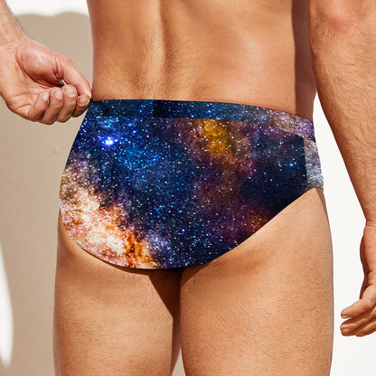 Milky Way Universe Galaxy Space Print Men's Swim Briefs