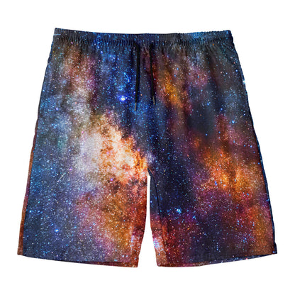 Milky Way Universe Galaxy Space Print Men's Swim Trunks