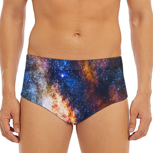 Milky Way Universe Galaxy Space Print Men's Triangle Swim Briefs