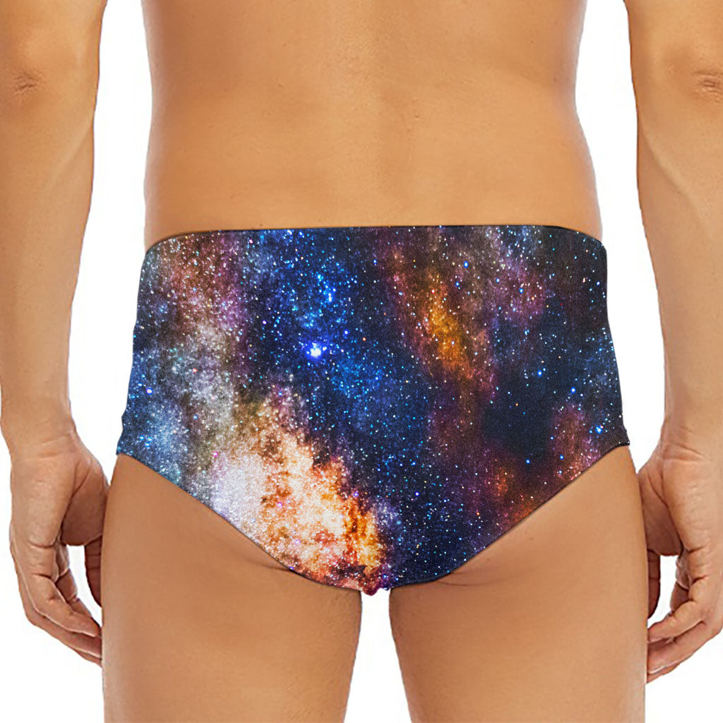 Milky Way Universe Galaxy Space Print Men's Triangle Swim Briefs