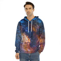Milky Way Universe Galaxy Space Print Men's Velvet Pullover Hoodie