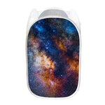Milky Way Universe Galaxy Space Print Mesh Laundry Hamper