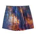 Milky Way Universe Galaxy Space Print Mesh Shorts