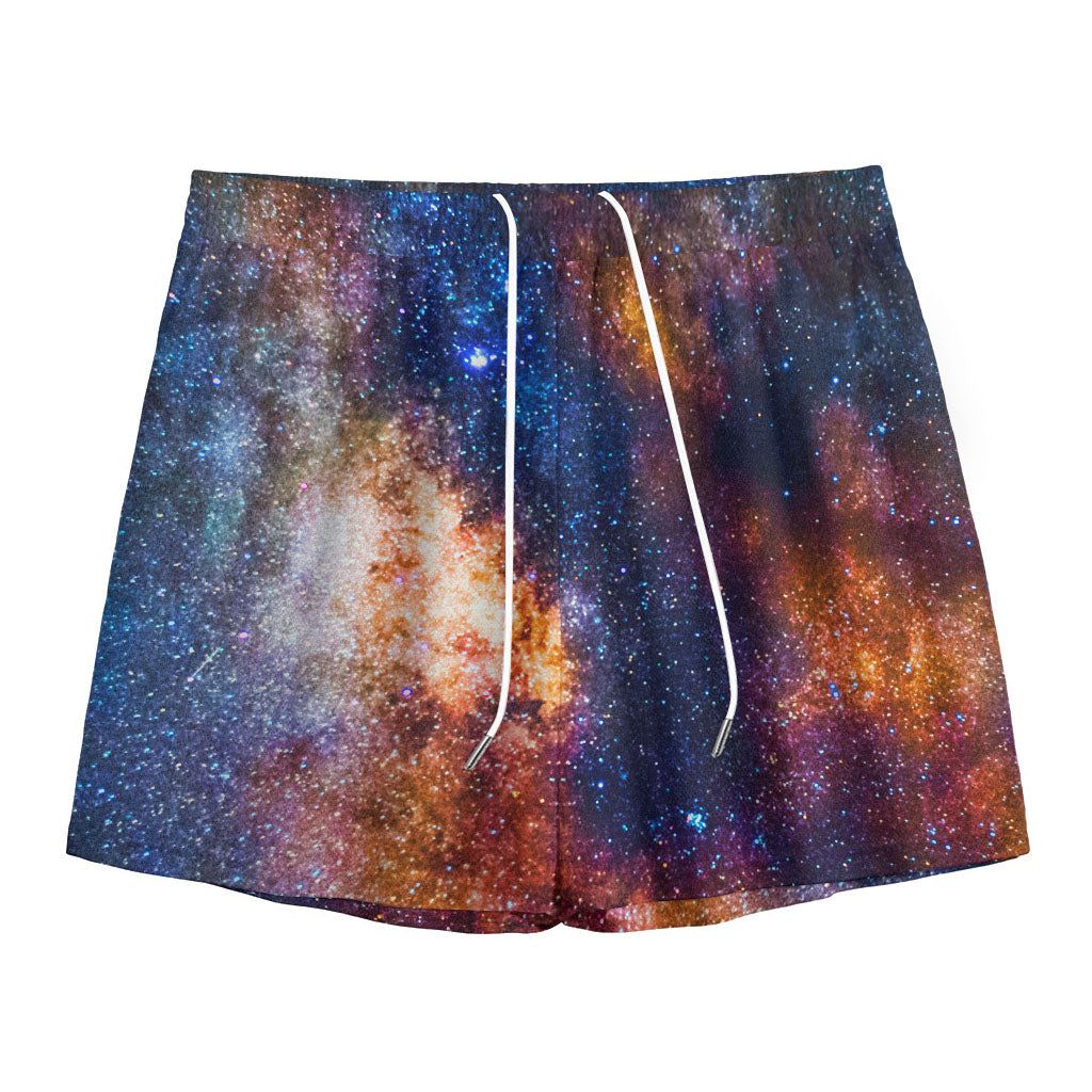 Milky Way Universe Galaxy Space Print Mesh Shorts