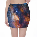 Milky Way Universe Galaxy Space Print Pencil Mini Skirt