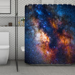 Milky Way Universe Galaxy Space Print Polyester Shower Curtain