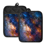 Milky Way Universe Galaxy Space Print Pot Holders With Pocket