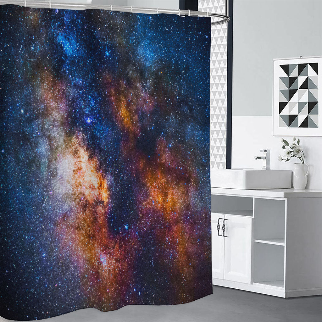 Milky Way Universe Galaxy Space Print Premium Shower Curtain