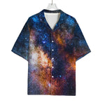 Milky Way Universe Galaxy Space Print Rayon Hawaiian Shirt