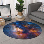Milky Way Universe Galaxy Space Print Round Rug