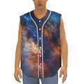 Milky Way Universe Galaxy Space Print Sleeveless Baseball Jersey