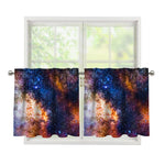 Milky Way Universe Galaxy Space Print Tier Curtains