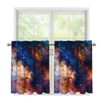 Milky Way Universe Galaxy Space Print Tier Curtains