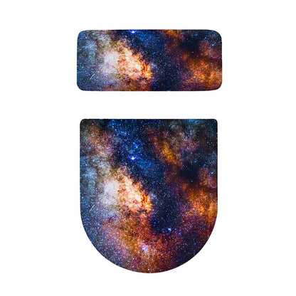 Milky Way Universe Galaxy Space Print Toilet Lid And Tank Cover Set