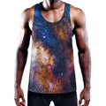 Milky Way Universe Galaxy Space Print Men's Workout Tank Top