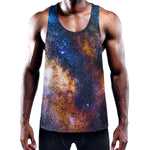 Milky Way Universe Galaxy Space Print Training Tank Top