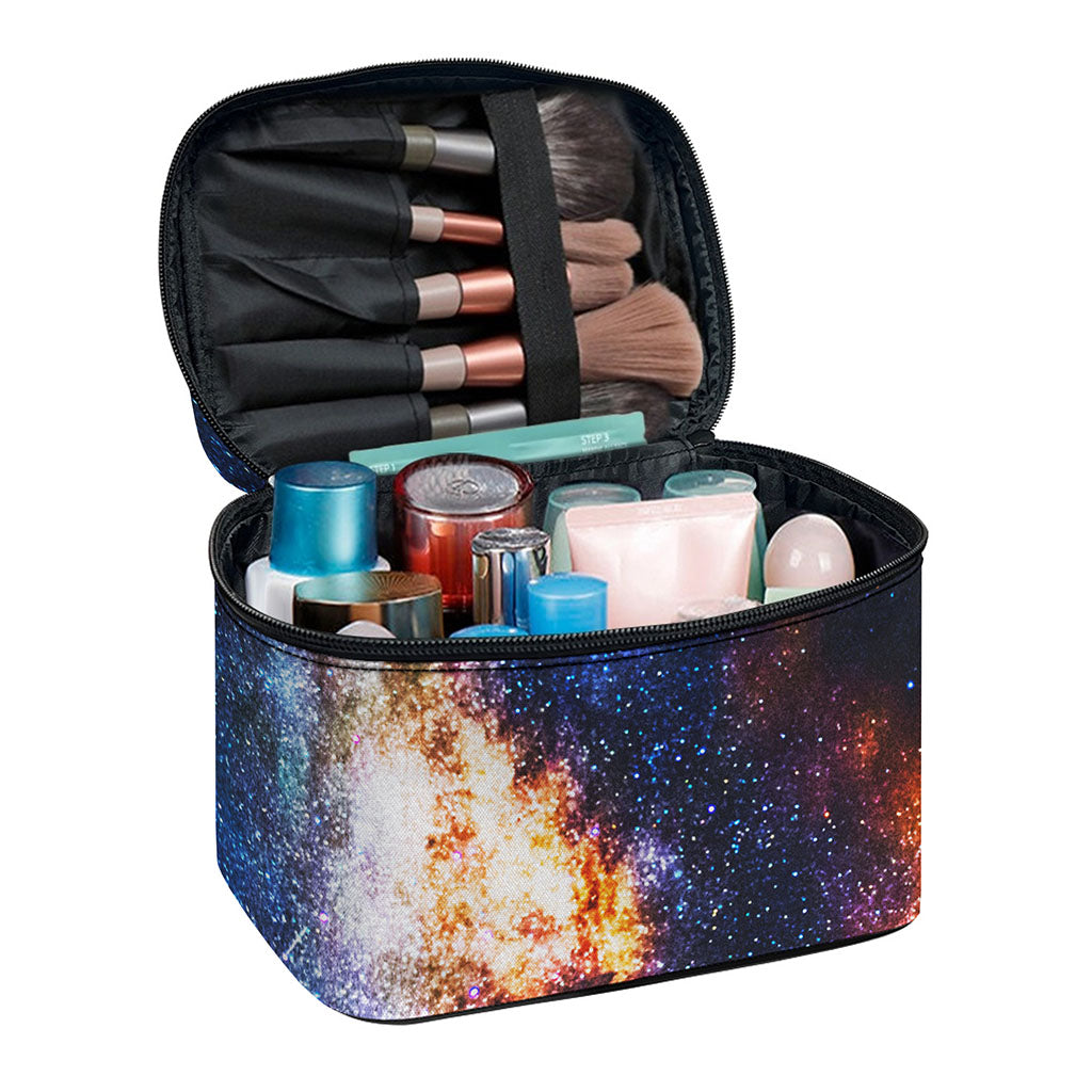 Milky Way Universe Galaxy Space Print Travel Makeup Bag