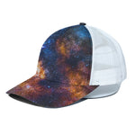 Milky Way Universe Galaxy Space Print White Mesh Trucker Cap