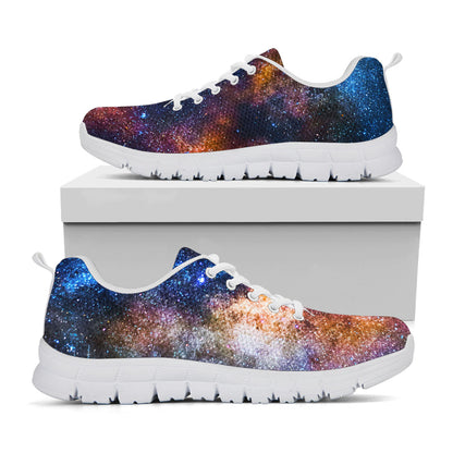 Milky Way Universe Galaxy Space Print White Running Shoes