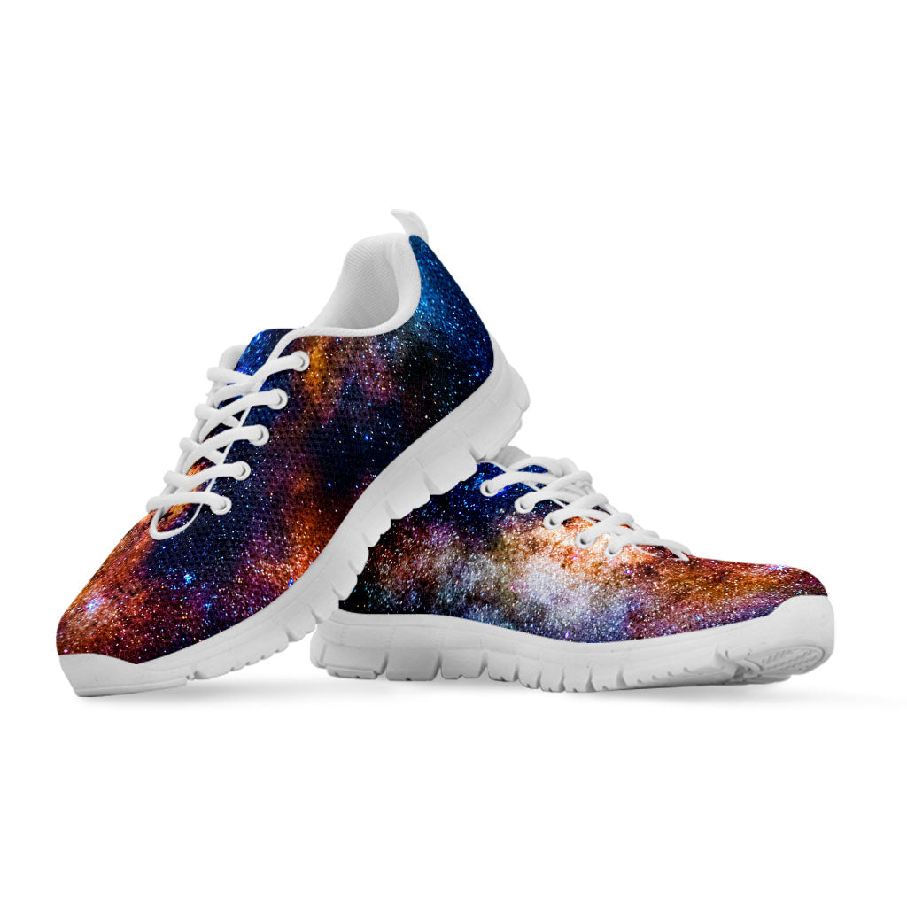 Milky Way Universe Galaxy Space Print White Running Shoes