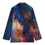 Milky Way Universe Galaxy Space Print Women's Cotton Blazer