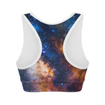 Milky Way Universe Galaxy Space Print Women's Sports Bra