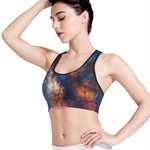 Milky Way Universe Galaxy Space Print Women's Sports Bra