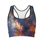 Milky Way Universe Galaxy Space Print Women's Sports Bra