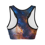 Milky Way Universe Galaxy Space Print Women's Sports Bra