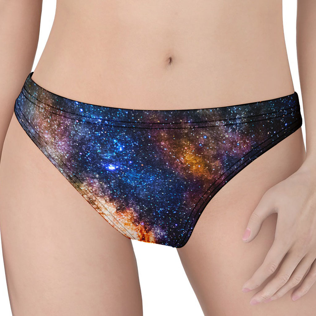 Milky Way Universe Galaxy Space Print Women's Thong