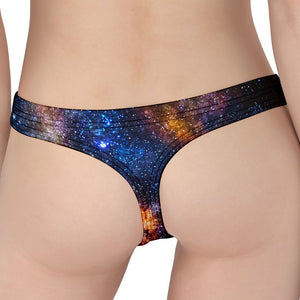 Milky Way Universe Galaxy Space Print Women's Thong