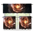 Milky Way Universe Print 3 Piece Kitchen Curtains
