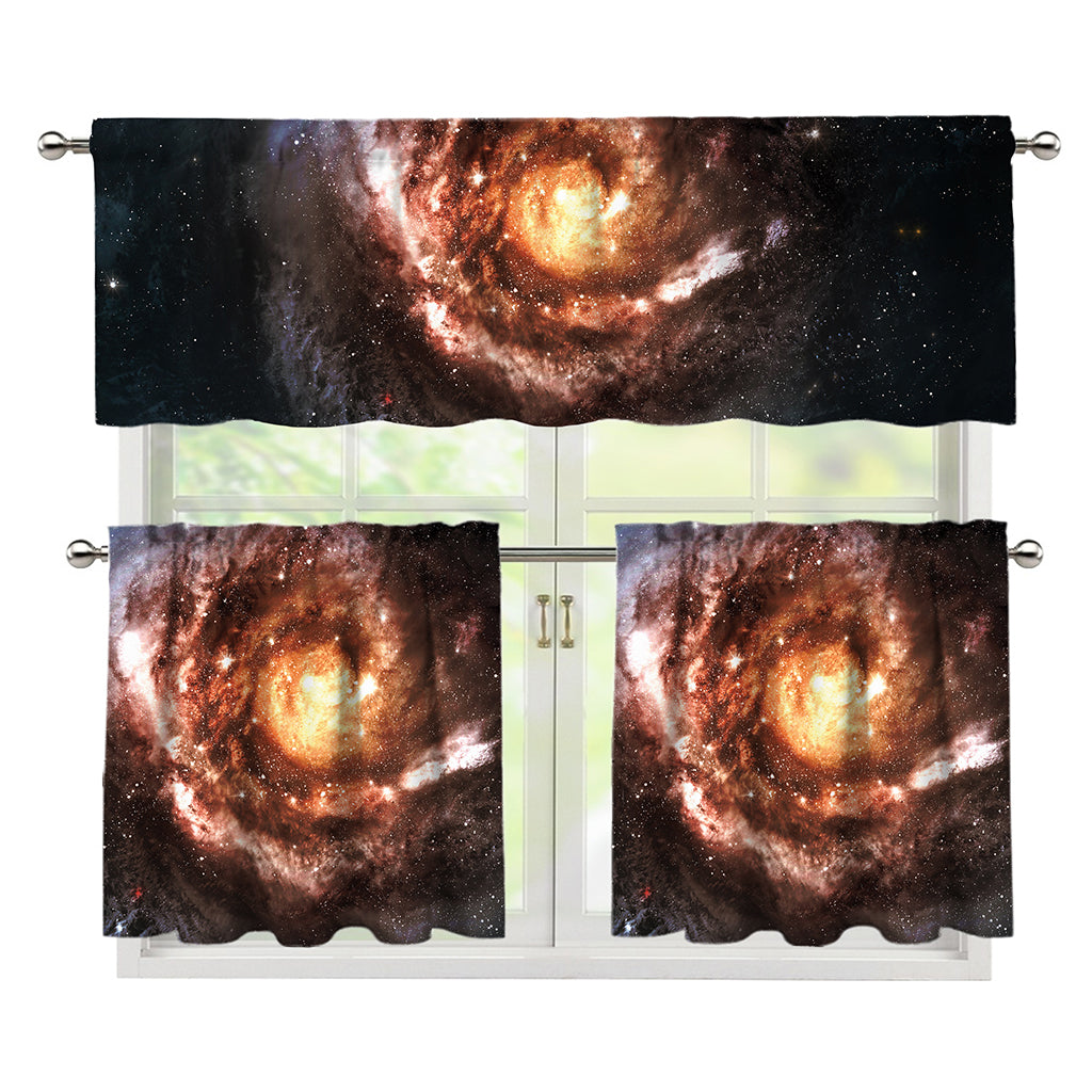 Milky Way Universe Print 3 Piece Kitchen Curtains