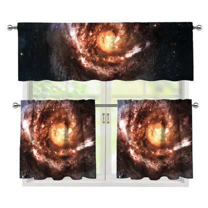 Milky Way Universe Print 3 Piece Kitchen Curtains