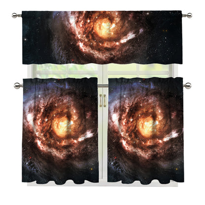 Milky Way Universe Print 3 Piece Kitchen Curtains