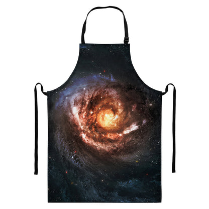 Milky Way Universe Print Bib Apron With Pocket
