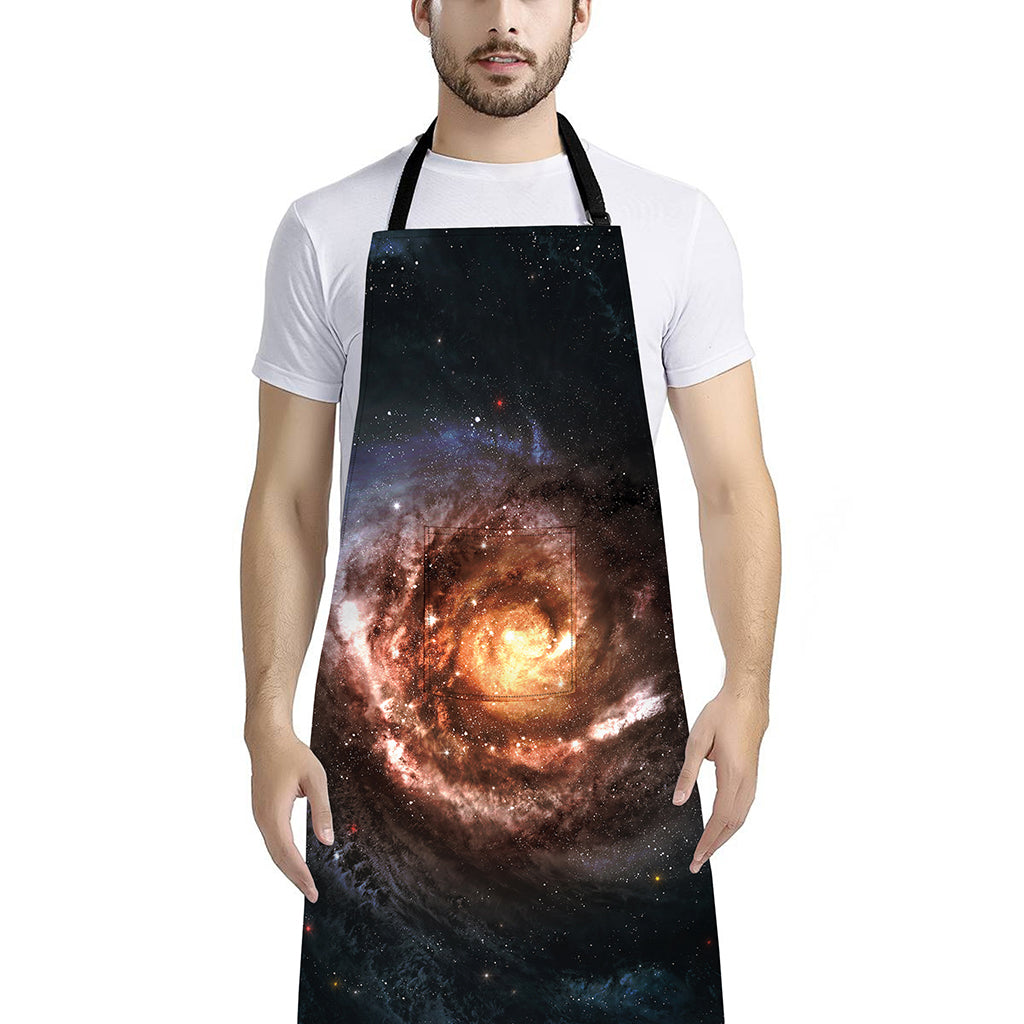 Milky Way Universe Print Bib Apron With Pocket