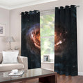 Milky Way Universe Print Dimout Grommet Curtains