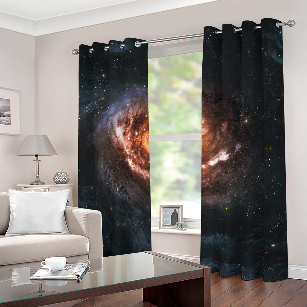 Milky Way Universe Print Blackout Grommet Curtains