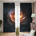 Milky Way Universe Print Dimout Pencil Pleat Curtains