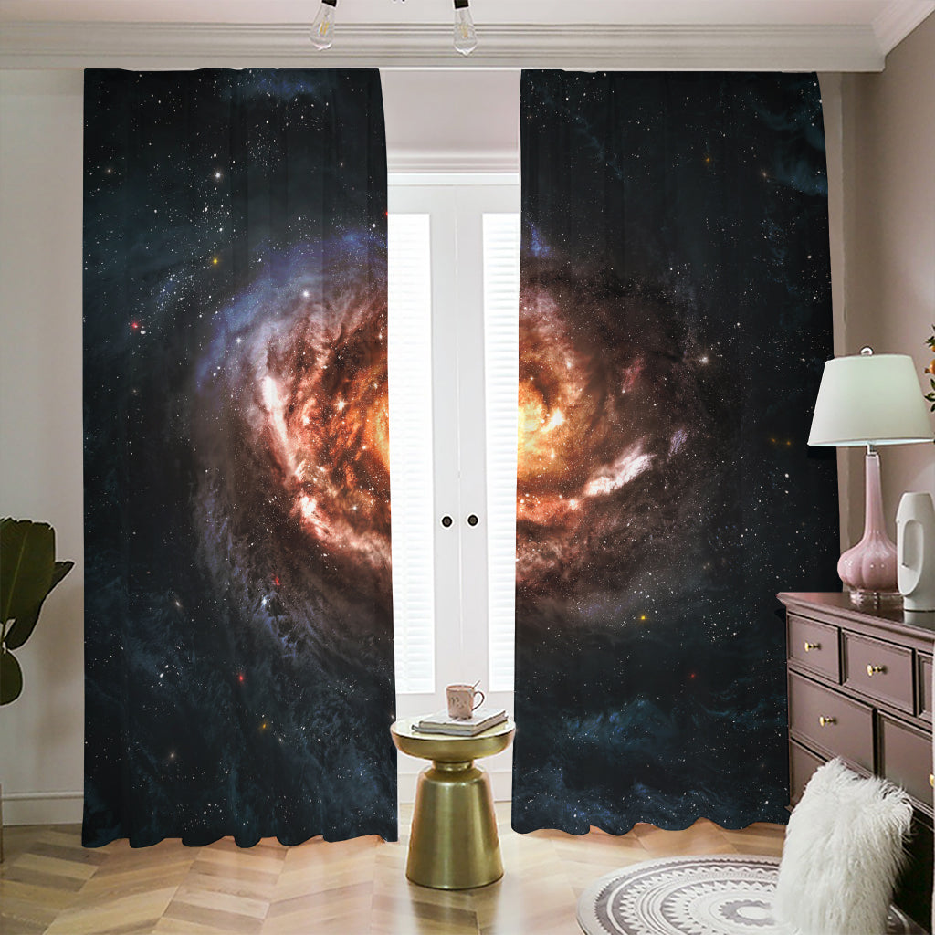Milky Way Universe Print Blackout Pencil Pleat Curtains