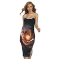 Milky Way Universe Print Cross Back Cami Dress