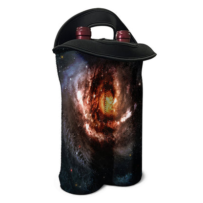 Milky Way Universe Print Double Neoprene Wine Tote