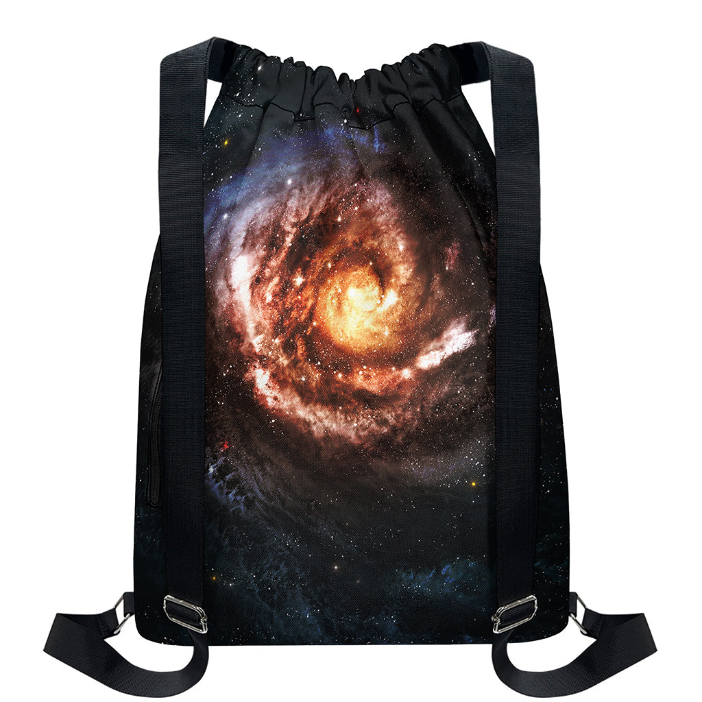 Milky Way Universe Print Drawstring Backpack